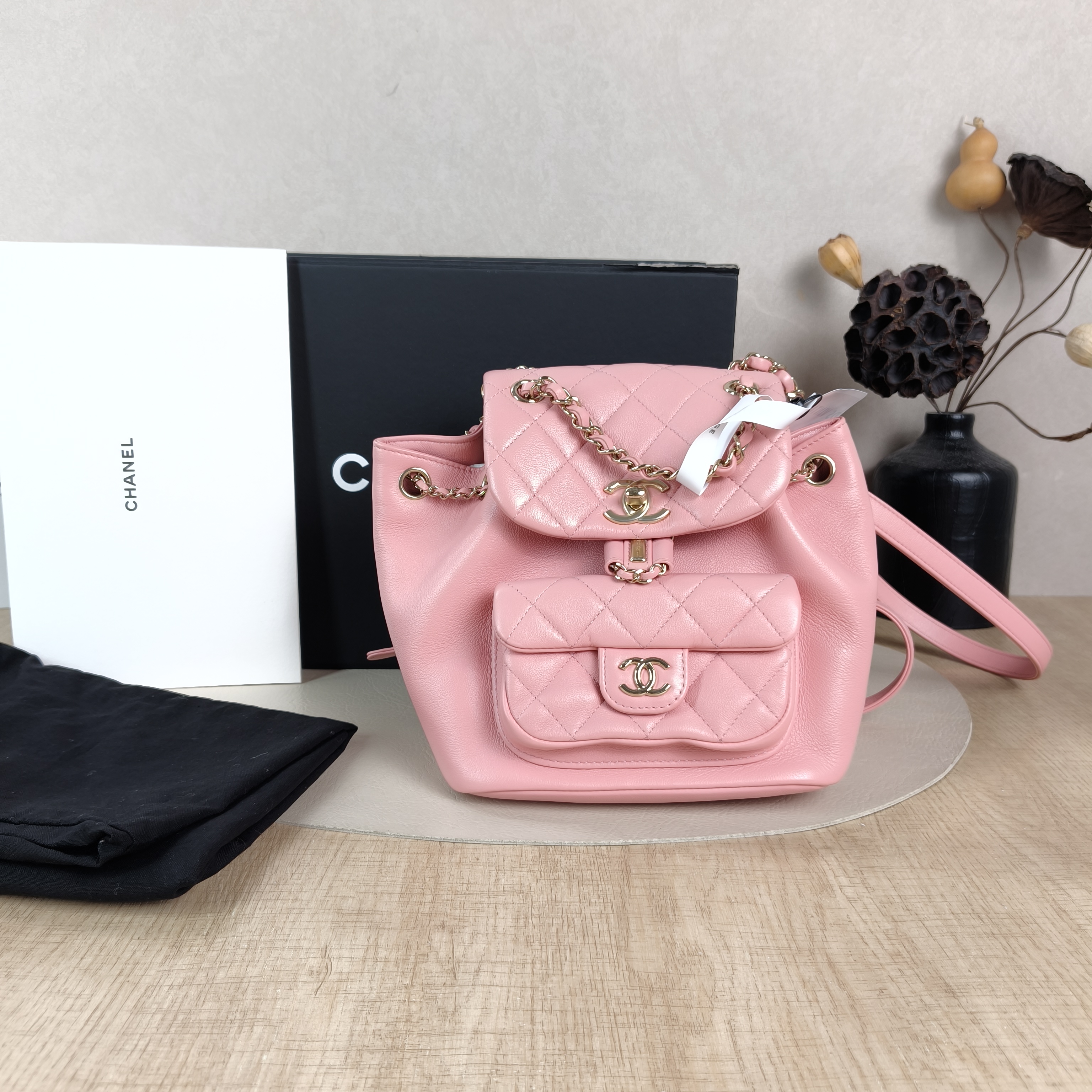 Chanel Backpack Duma Pink Calfskin Small18 × 12 × 18.5 cm — cover view 3 of 6
