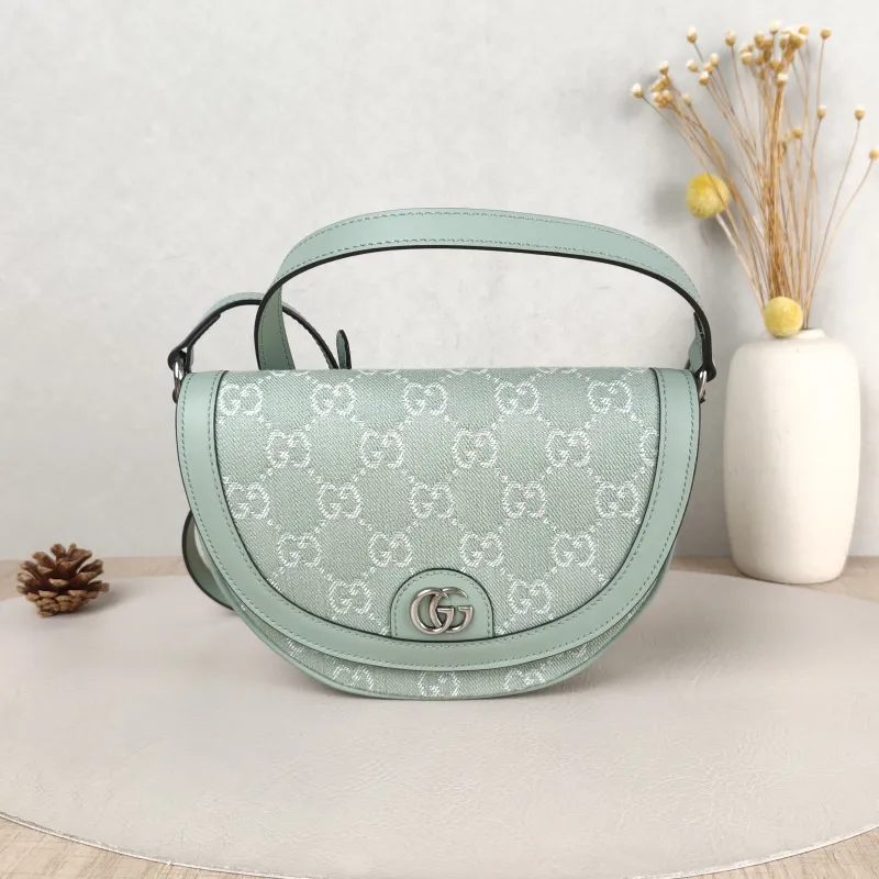 GUCCI Crossbody Bag Ophidia Green Mini 20 × 4 × 13.5 cm