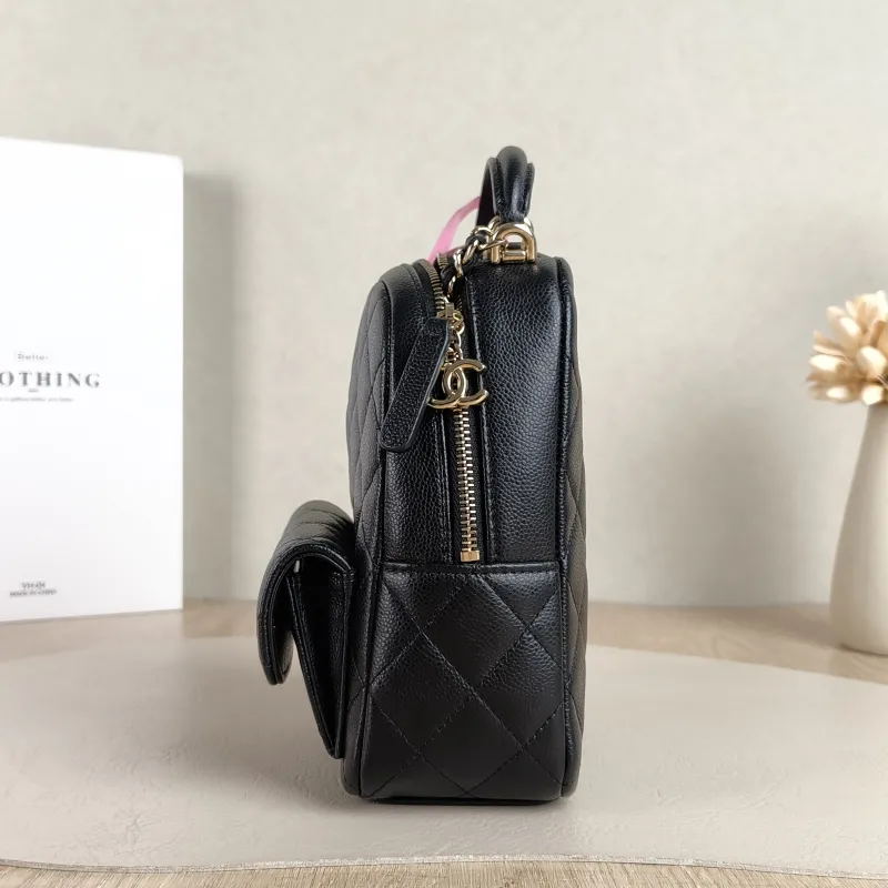Chanel Backpack mini Backpack Collection Black Grained Calfskin One Size 13 × 9 × 18 cm — detail view 3 of 12