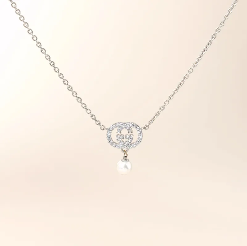GUCCI Necklace GG Necklace Silver One Size 47cm