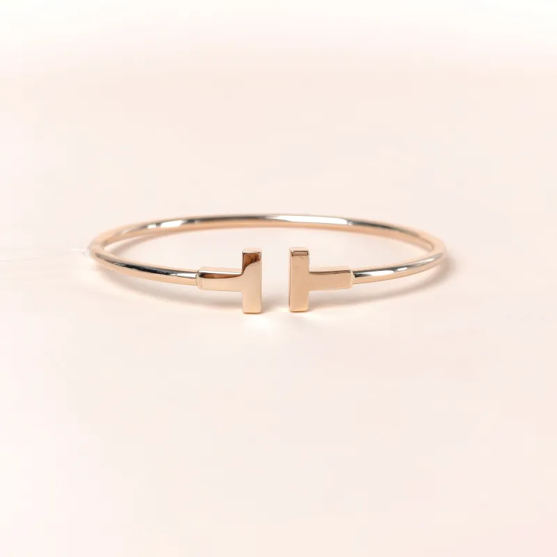 Tiffany&Co. Bangle T Collection T Rose Gold 18KR ose Gold One Size 16.4cm — cover view 3 of 6