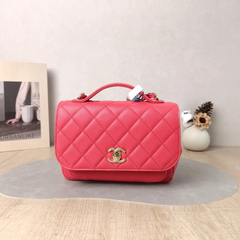 Chanel Crossbody Bag affinity Messenger Bag Red Grained Calfskin Medium 22 × 9.5 × 16 cm 25