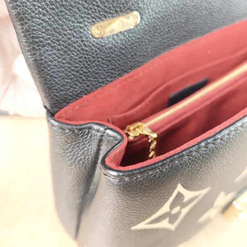 Louis Vuitton Crossbody Bag MADELEINE Black · White Monogram Empreinte Embossed Calfskin BB 24 × 8.5 × 17 cm — detail view 9 of 13