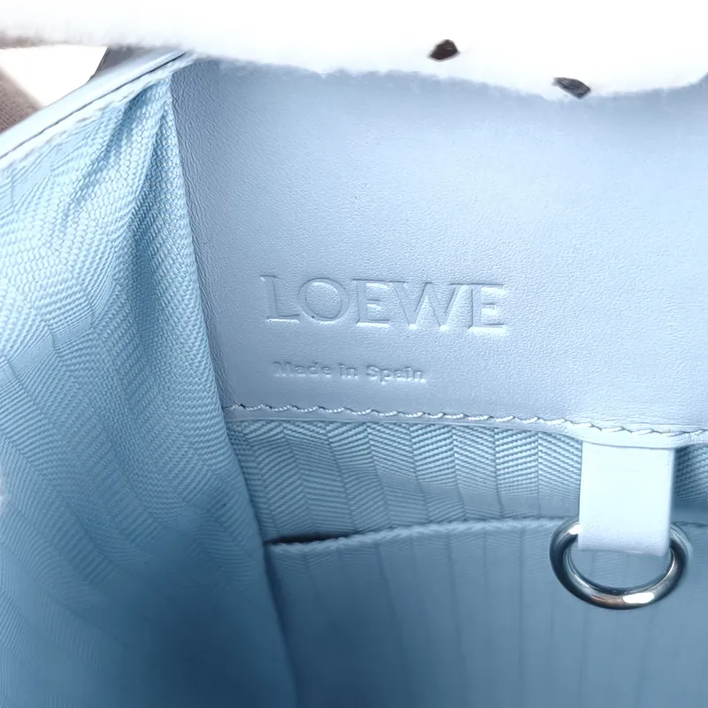 LOEWE Shoulder Bag Hammock Blue Calfskin Small 20 × 14.5 × 21 cm — detail view 9 of 9