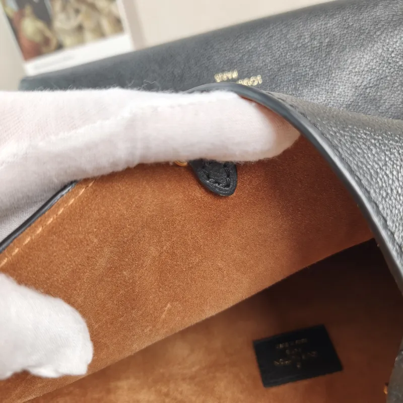 Louis Vuitton Shoulder Bag Low Key Hobo Shoulder Bag Black Calfskin Small 24 × 16 × 28 cm — detail view 9 of 12