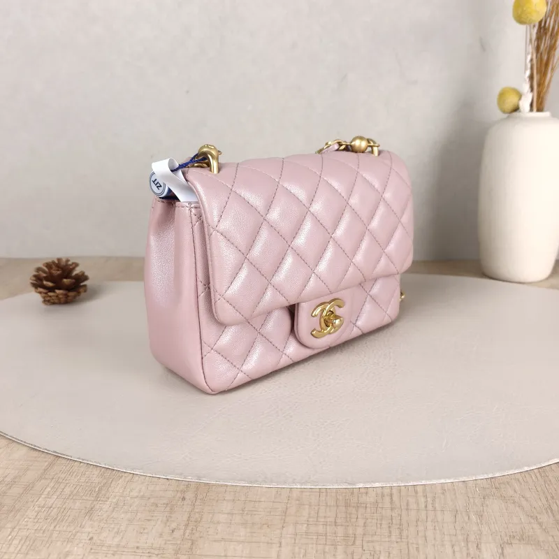 Chanel Crossbody Bag24p Pearl Pink Lambskinmini17 × 5 × 13 cm — cover view 4 of 5