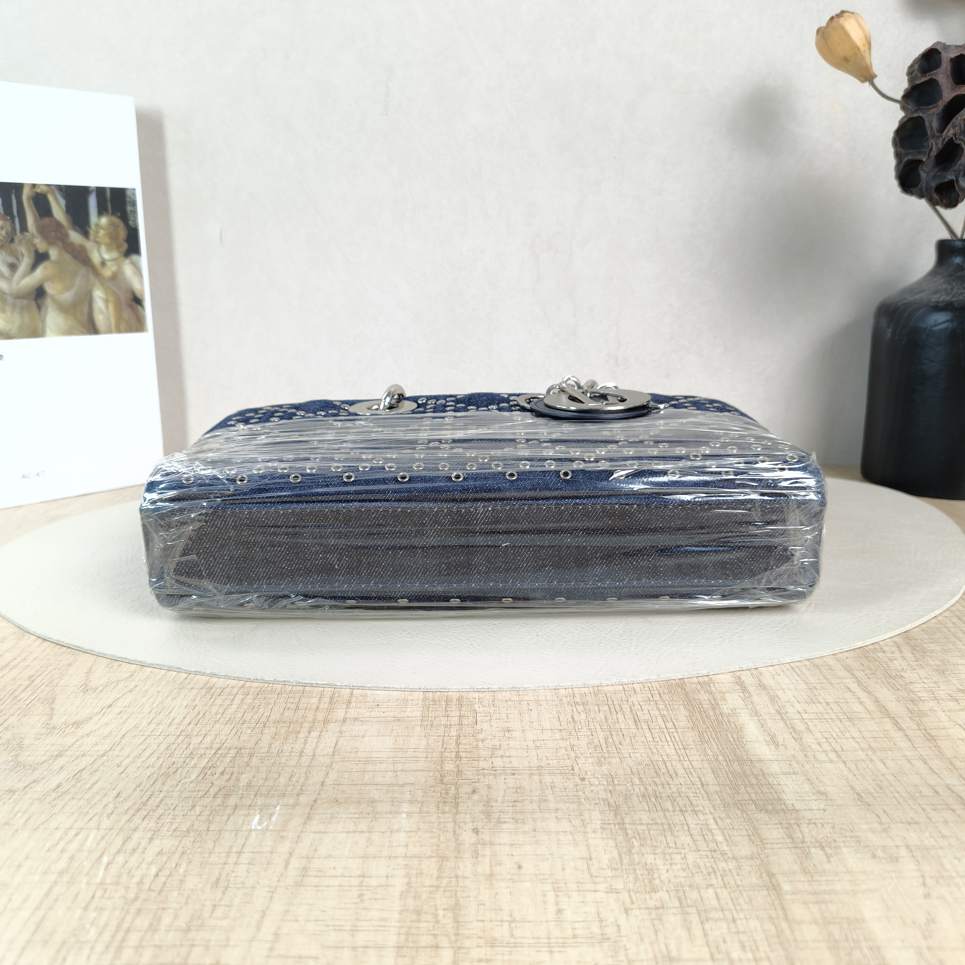 DIOR Crossbody Bag Lady D-Joy Blue Medium26 × 5 × 13.5 cm — cover view 6 of 6