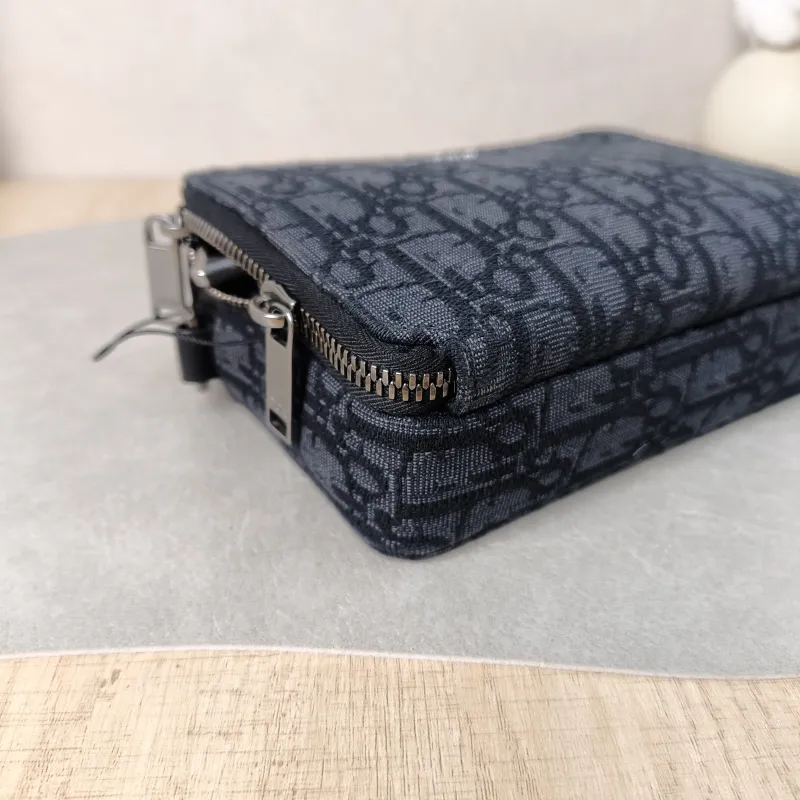 DIOR Shoulder Bag Oblique Jacquard Camera Bag Blue 17.5 × 5.5 × 12.5 cm — detail view 10 of 10
