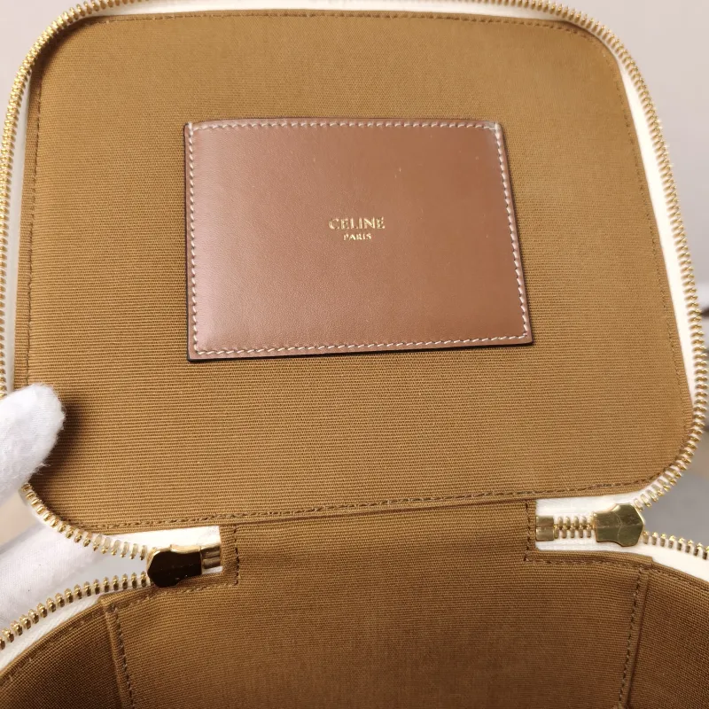 CELINE Cosmetic Bag White PVC One Size18 × 14.5 × 15 cm — detail view 10 of 15