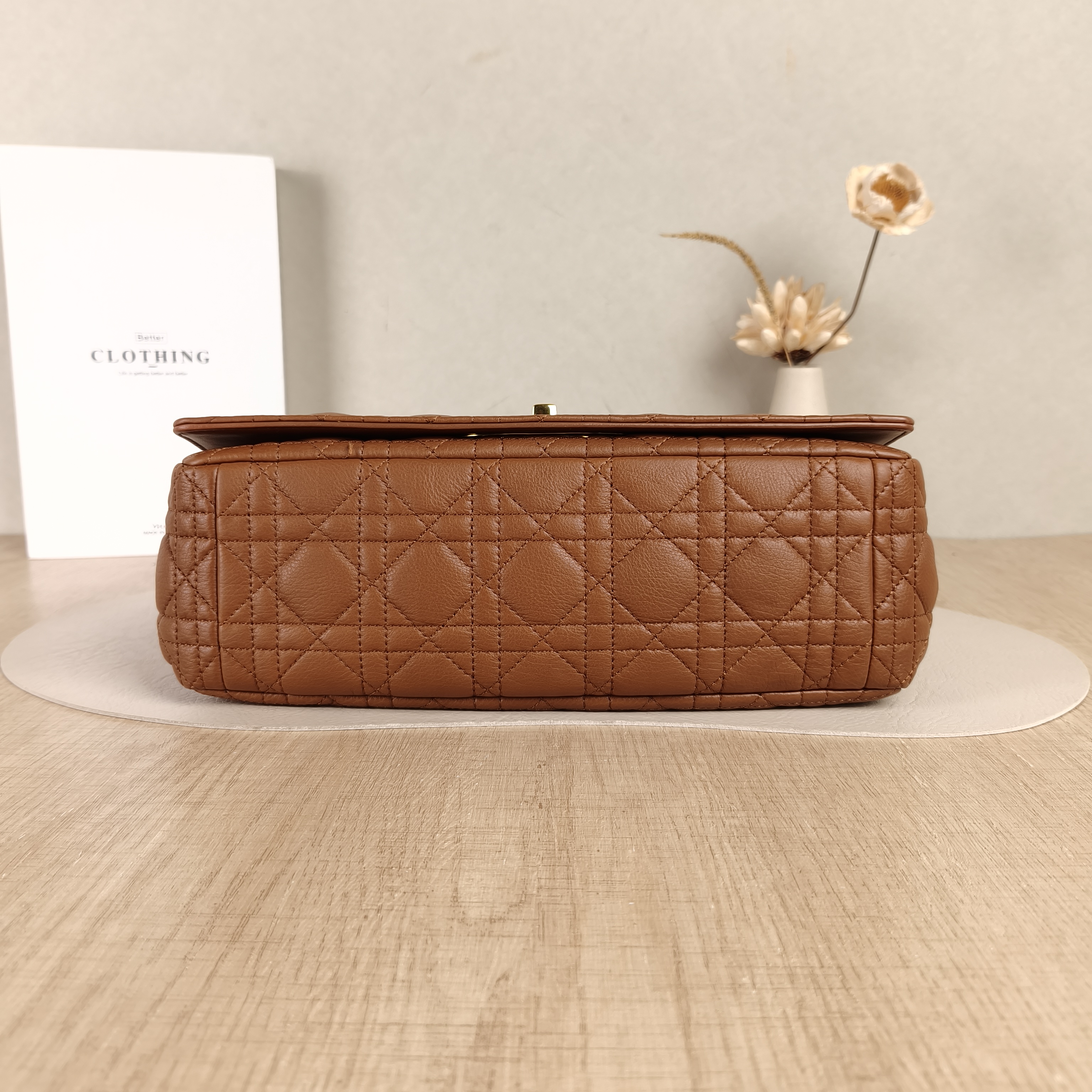 DIOR Shoulder Bag Caro Chain Bag Caramel Calfskin Large28.5 × 10 × 17.5 cm — cover view 2 of 5