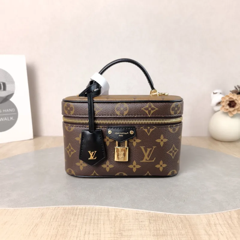 Louis Vuitton Shoulder Bag VANITY POUCH Cosmetic Bag Monogram PVC 19 × 6.5 × 11.5 cm
