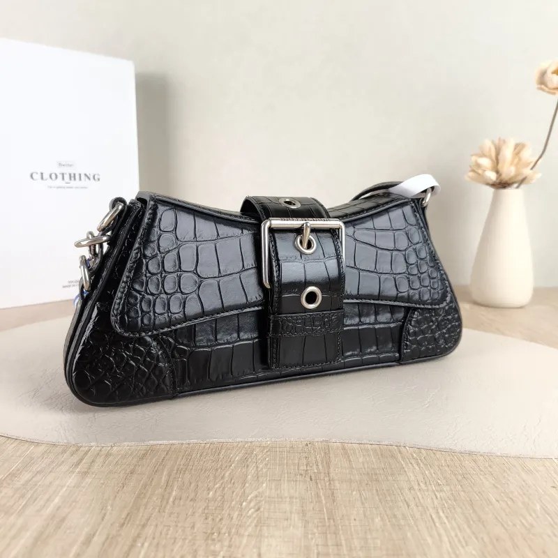 BALENCIAGA Shoulder Bag Lindsay Black Calfskin Small 29 × 5 × 13 cm — cover view 4 of 5