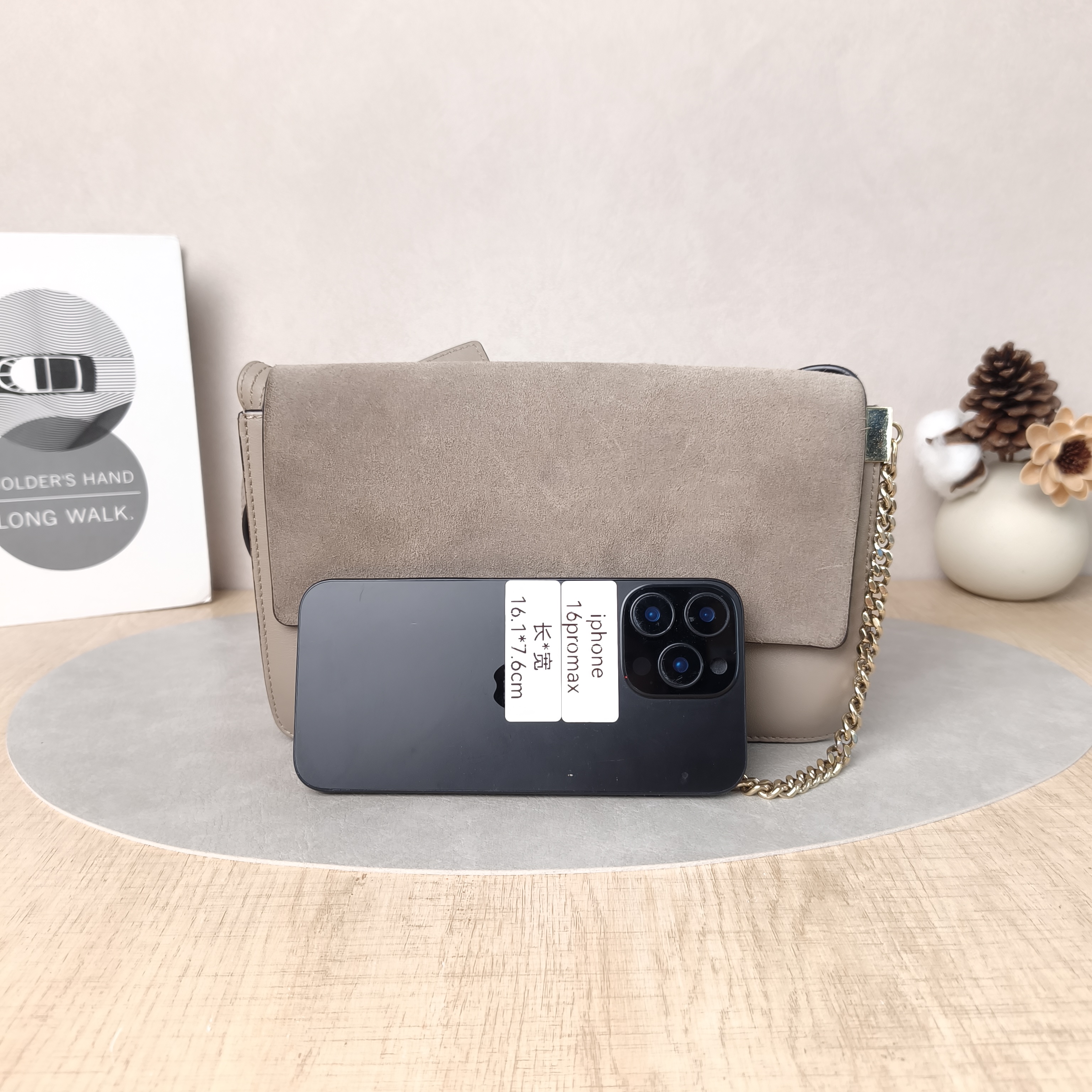 Chloé Shoulder Bagfaye Crossbody Bag Grey Suede Small24 × 3 × 15 cm — cover view 3 of 5