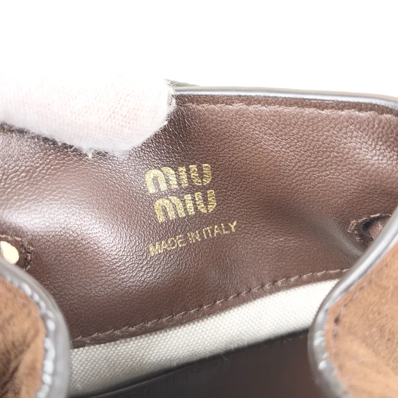 Miumiu Crossbody Bag logo Suede One Size 15 × 7 × 17 cm — detail view 3 of 11