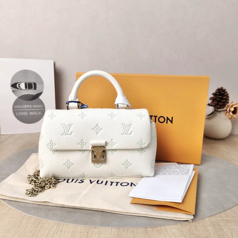 Louis Vuitton Crossbody Bag MADELEINE White · Green Calfskinnano21 × 6 × 12.5 cm — cover view 5 of 6
