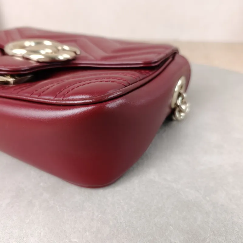 GUCCI Crossbody Bag GG Marmont Marmont Edition Calfskin Mini 17 × 6 × 13 cm — detail view 1 of 15