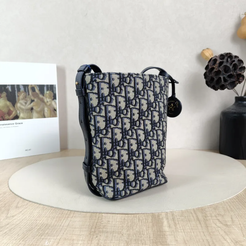 DIOR Shoulder Bag star Bucket Bucket Bag Blue Canvas One Size 13 × 9.5 × 19.5 cm — cover view 5 of 5