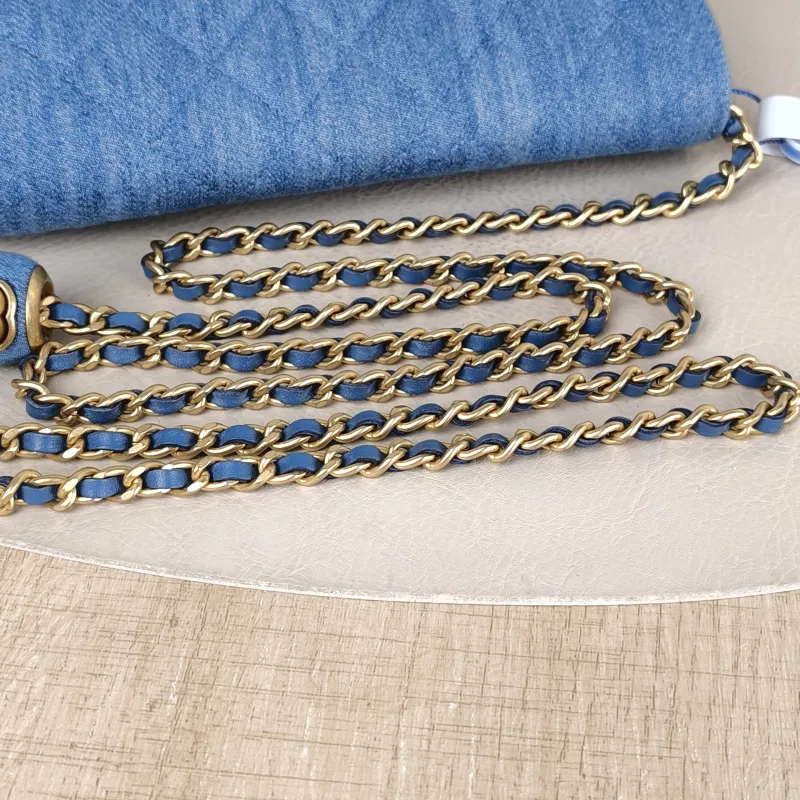 Chanel Crossbody Bag CF WOCWOC Bag Blue Mini 19.2 × 3.5 × 12.3 cm — detail view 11 of 13