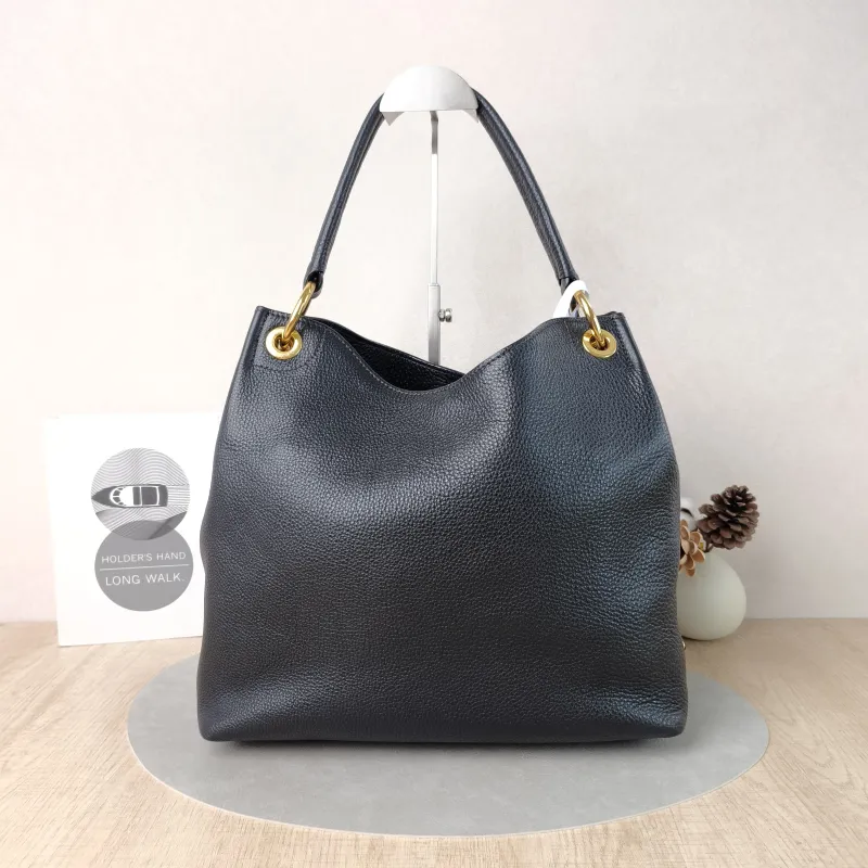 PRADA Shoulder Bag Hobo Shoulder Bag Black Calfskin One Size32 × 15 × 31 cm — cover view 2 of 5