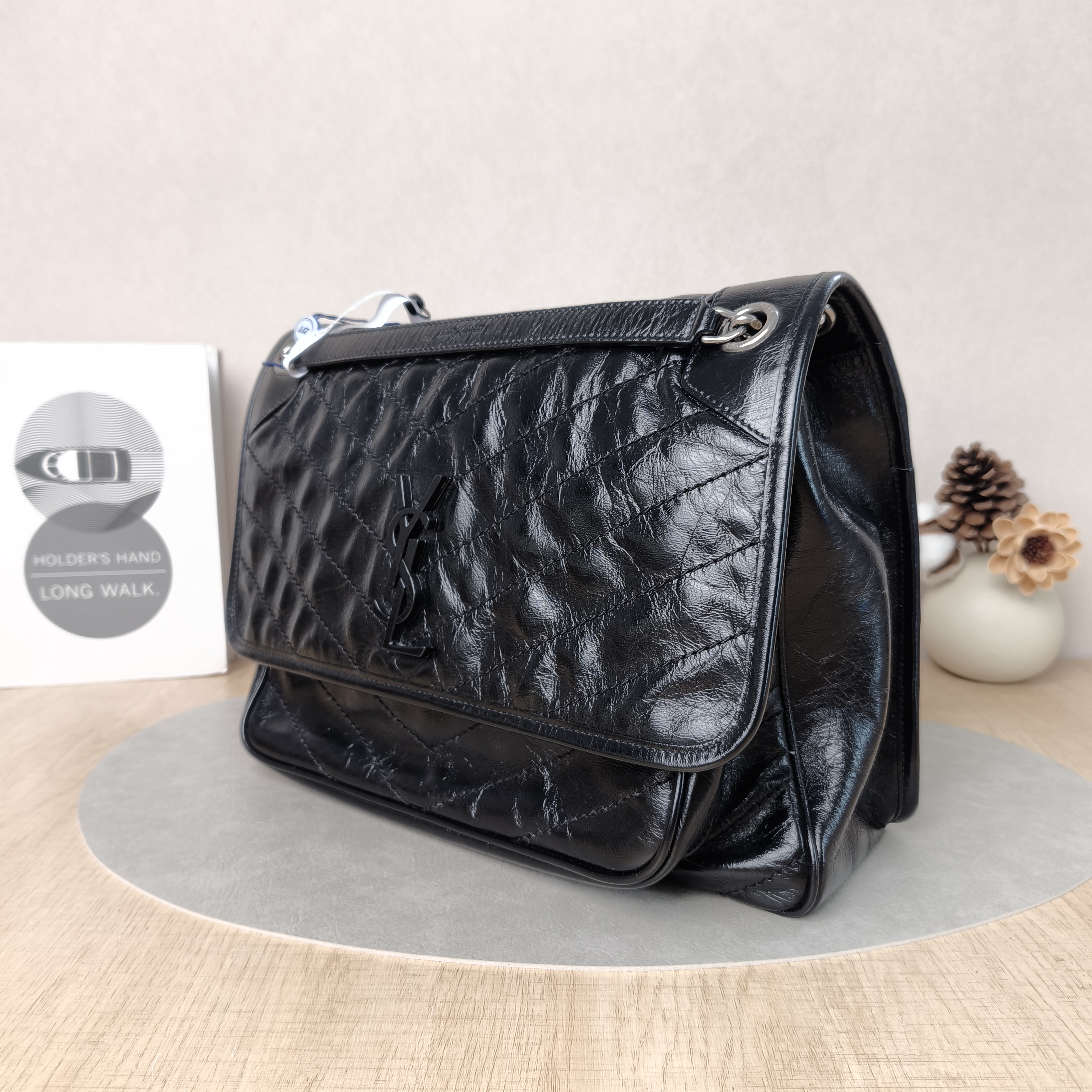 SAINT LAURENT Crossbody Bag Niki D Waxed Leather Calfskin Large32 × 9 × 23 cm — cover view 3 of 6