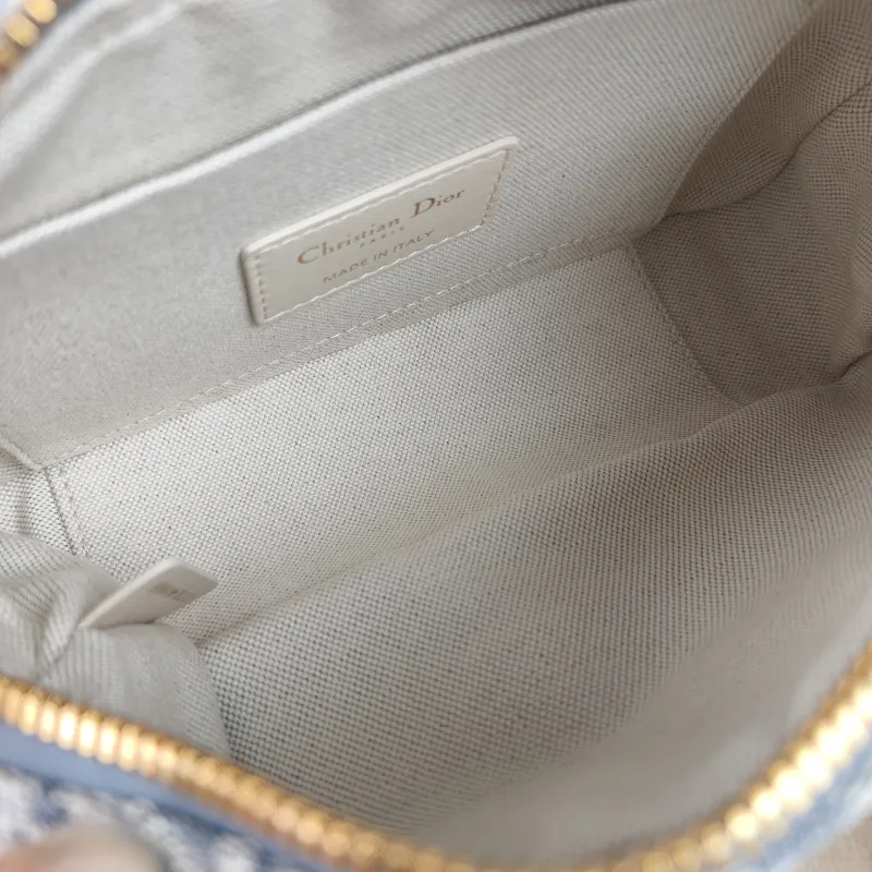 DIOR Top Handle Bag D-Vibe East-West Bowling Bag Blue Beige mini20.5 × 7 × 12 cm — detail view 10 of 11