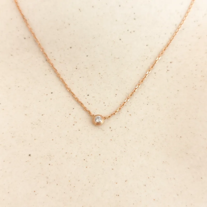 CARTIER Necklace d'Amour Necklace Rose Gold Diamond18KR ose Gold Mini 41cm — cover view 7 of 7