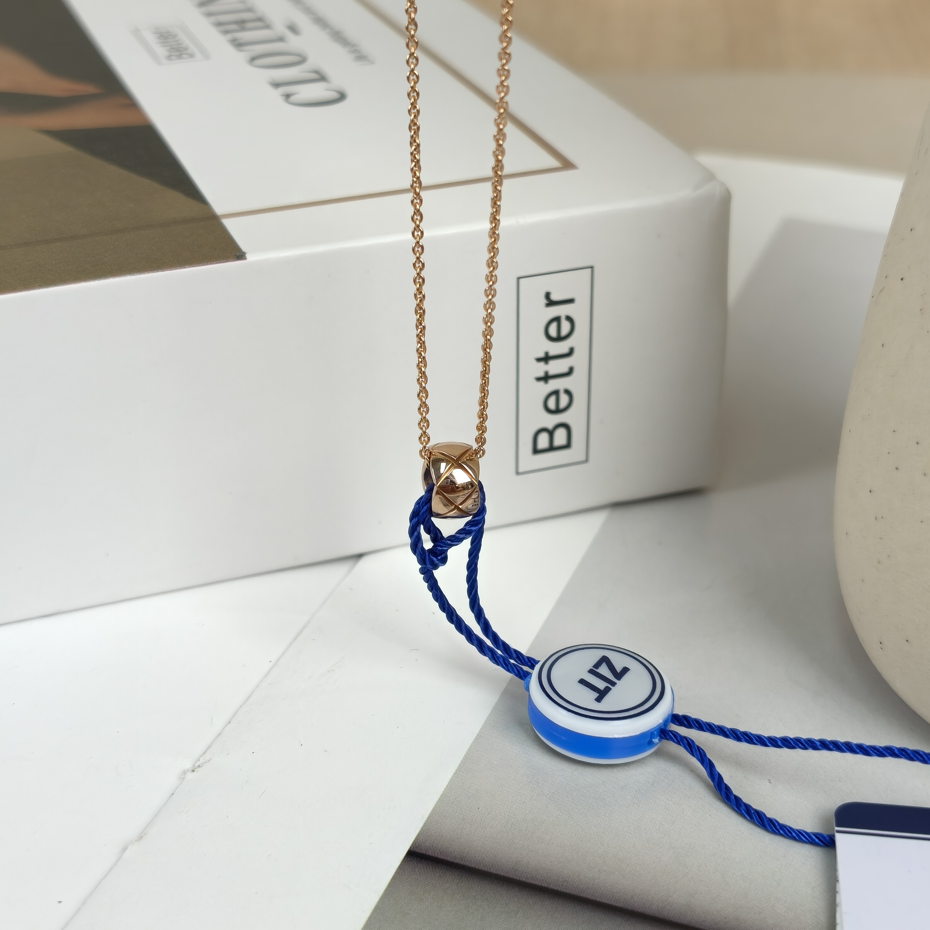 Chanel Coco Crush Necklace18k Rose Gold · Authenticity Card · Box · 46㎝ · 5㎜ — cover view 9 of 9