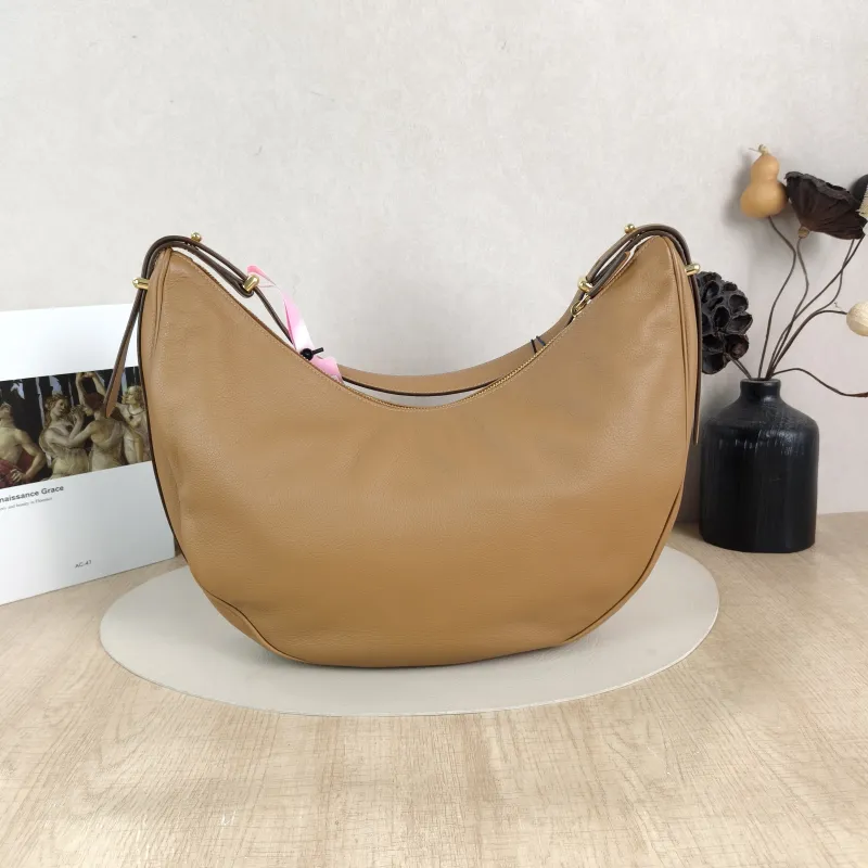 PRADA Shoulder Bag Arqué Brown Calfskin Large 35 × 8 × 22 cm — cover view 2 of 5