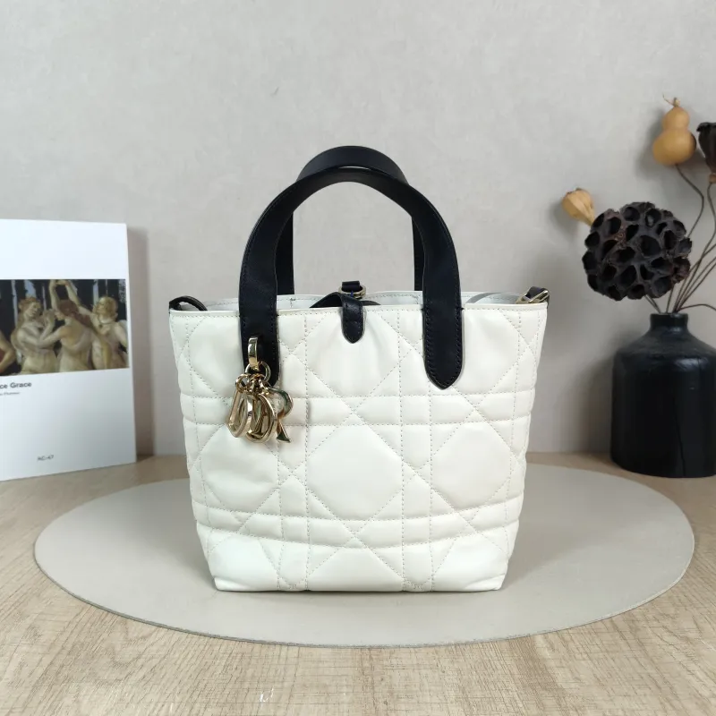 DIOR Top Handle Bag TOUJOURS Edition Calfskin Small18.5 × 12 × 18.5 cm