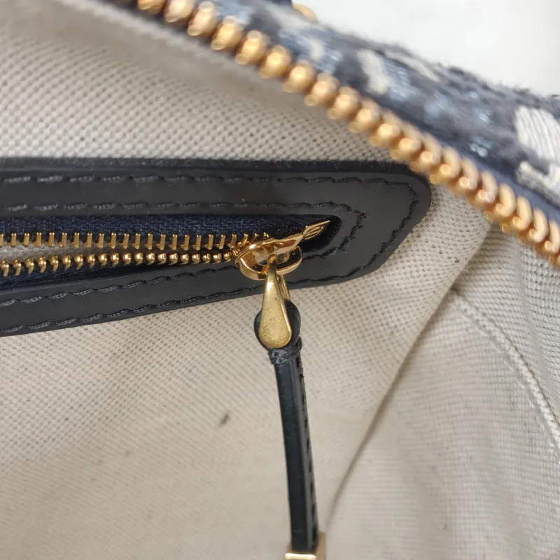 DIOR Crossbody Bag Groove 20 Top Handle Bag Blue Canvas Small 20.5 × 12 × 13.5 cm — detail view 5 of 15