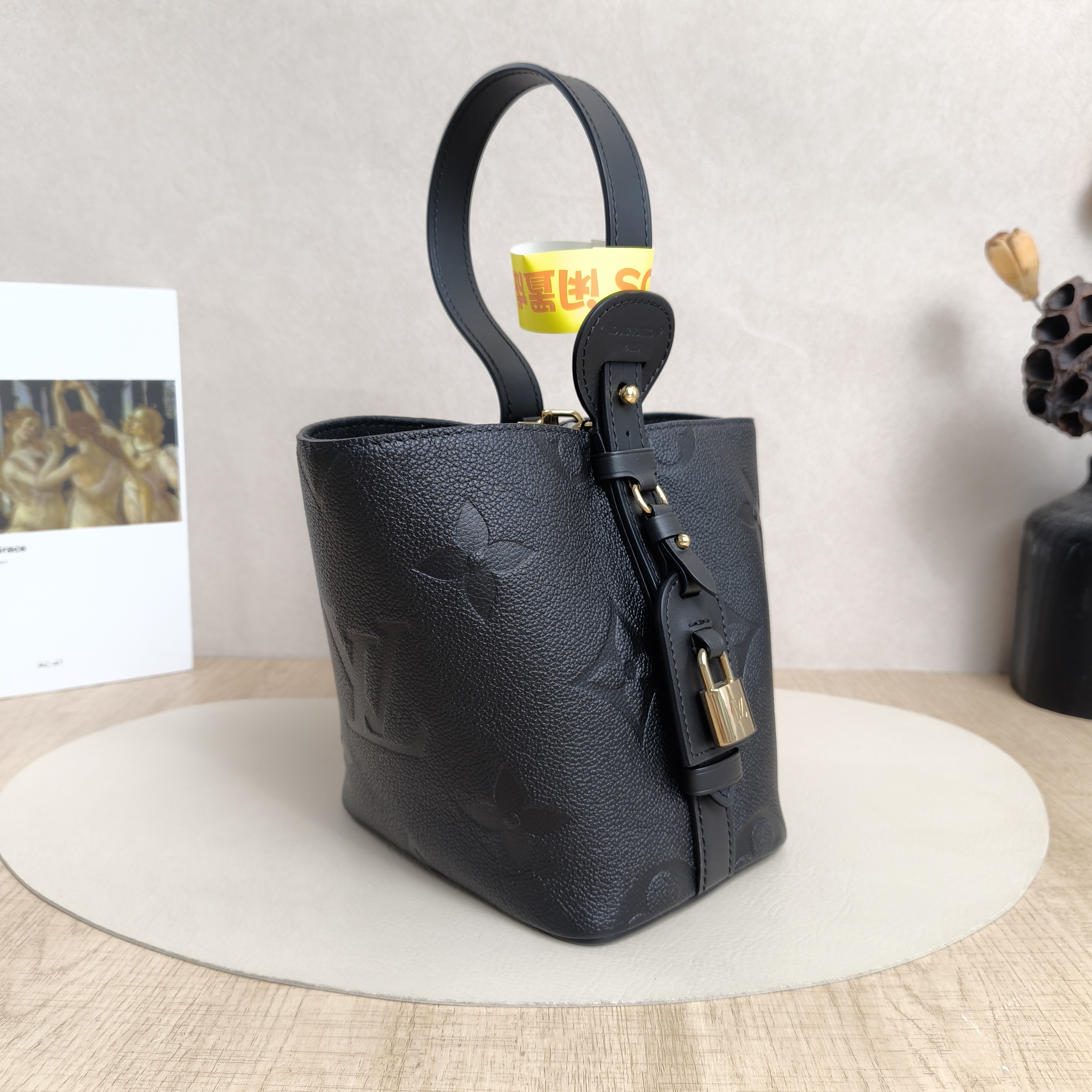 Louis Vuitton Top Handle Bag ALL IN BB Black Empreinte Embossed Calfskin Monogram BB18 × 12 × 16 cm — cover view 5 of 6