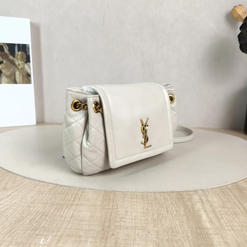 SAINT LAURENT Crossbody Bag NOLITA White SL ambskinmini18 × 6 × 13 cm — cover view 2 of 5