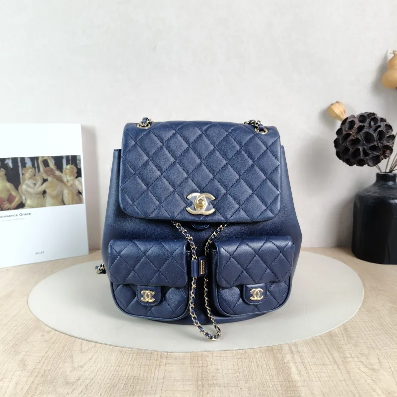 Chanel Backpack Duma Calfskin Large 23 × 15 × 24 cm
