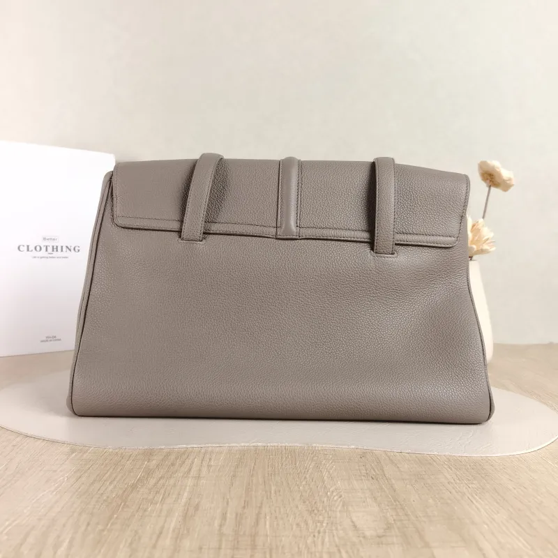 CELINE Shoulder Bag Soft 16Shoulder Bag Grey Calfskin Medium 32 × 15 × 24 cm — cover view 3 of 5