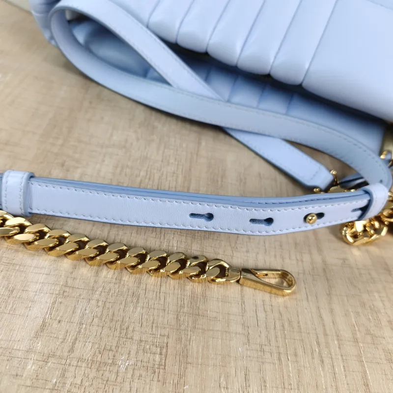 BURBERRY Crossbody Bag tb Collection Crossbody Bag Blue Lambskin One Size 23 × 10 × 13 cm — detail view 9 of 12