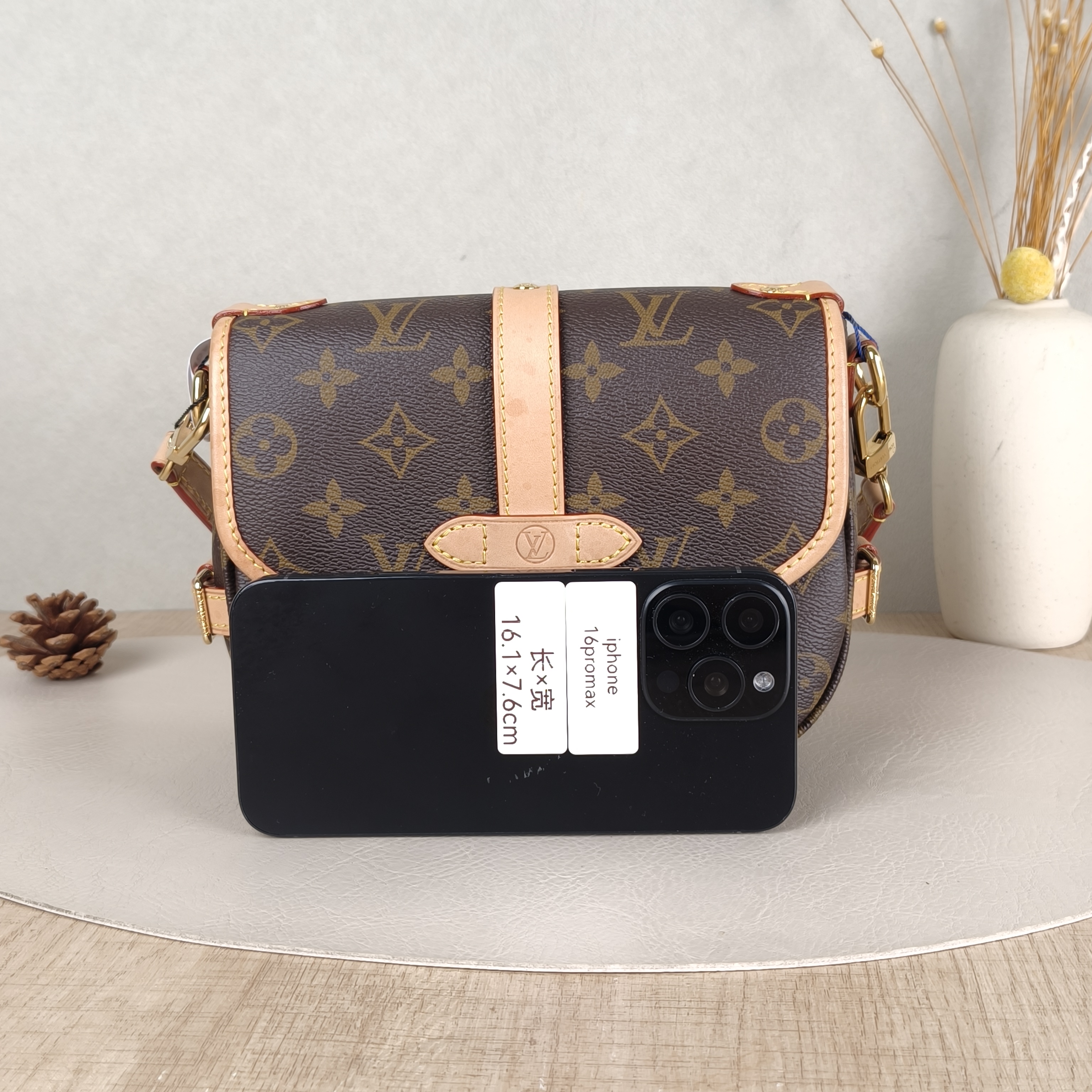 Louis Vuitton Crossbody Bag Saumur BB BB Monogram PVCBB20 × 8 × 16 cm — cover view 2 of 6