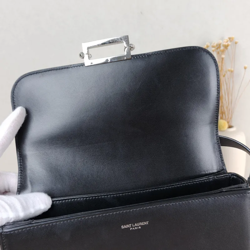 SAINT LAURENT Crossbody Bag LE Pave Shoulder Bag Black Calfskin One Size 24 × 7 × 17 cm — detail view 1 of 11