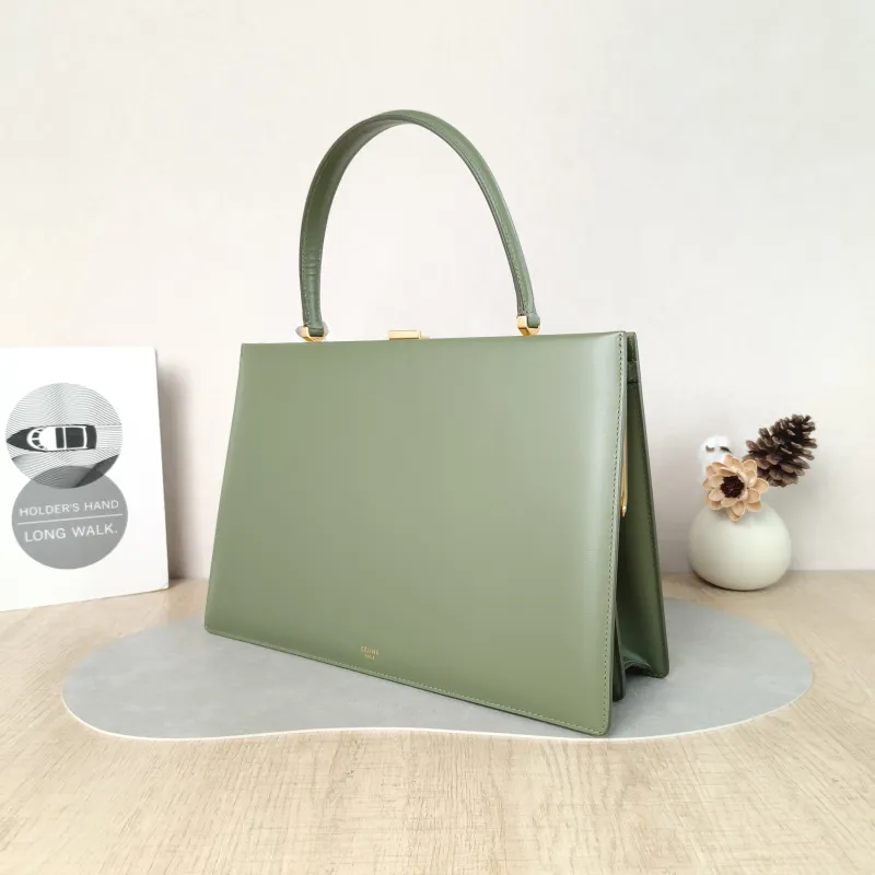 CELINE Top Handle Bag clasp Top Handle Bag Calfskin One Size 32.5 × 10 × 22 cm — cover view 4 of 6