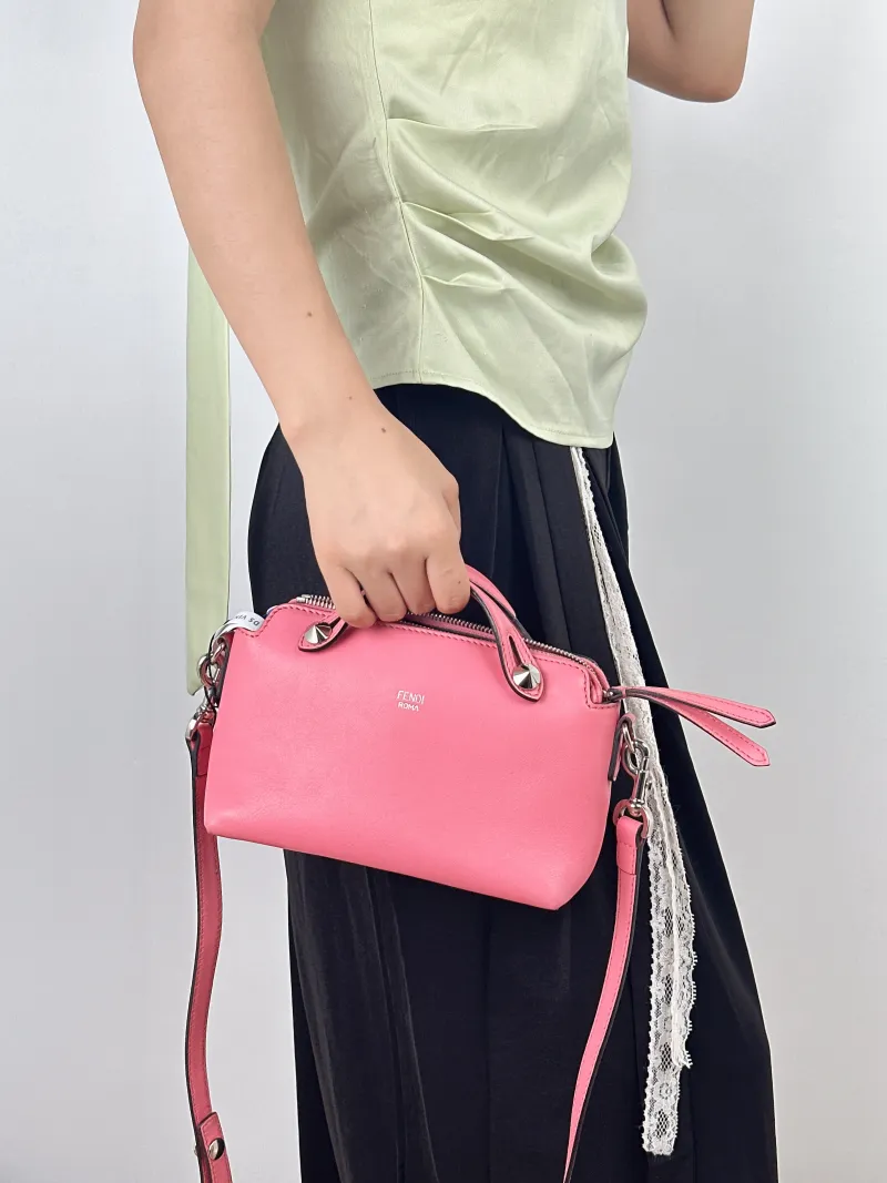 FENDI Crossbody Bagby the way Pink Calfskinmini20 × 9 × 12 cm — on-model view 1 of 2