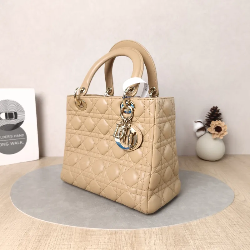 DIOR Top Handle Bag Lady Lady Dior Bag Lambskin Medium24 × 12 × 21 cm — cover view 4 of 5