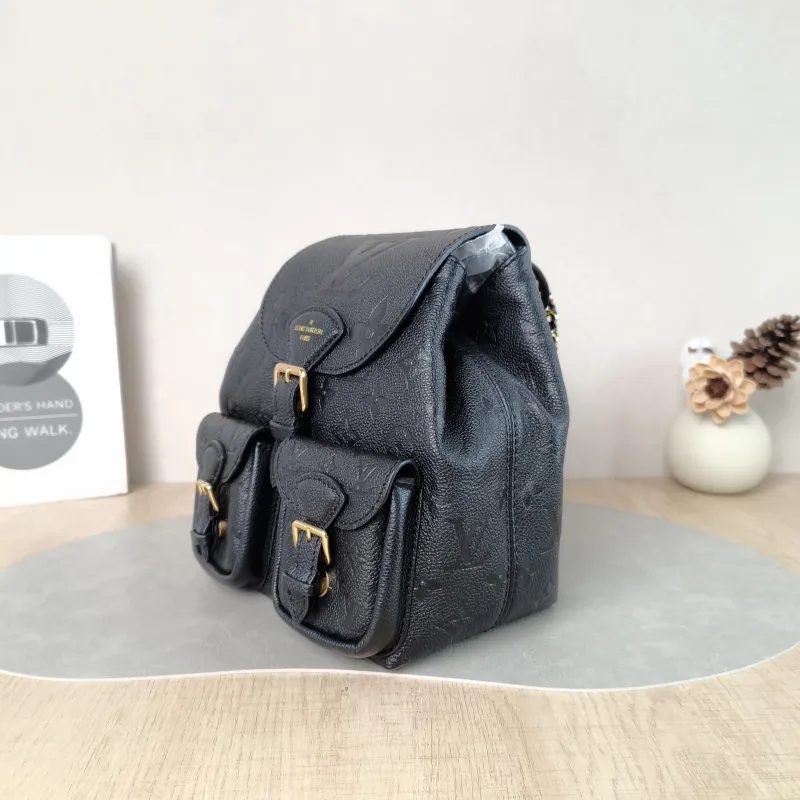 Louis Vuitton Backpack Backup Backpack Black Calfskin One Size 20 × 14 × 22 cm — cover view 4 of 5