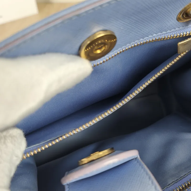 FERRAGAMO Shoulder Bag Tote Bag Blue Calfskin One Size20 × 14 × 20 cm — detail view 2 of 14