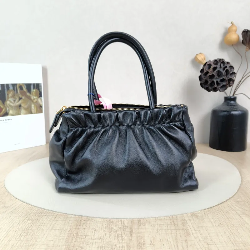 PRADA Crossbody Bag Black with Gold-Tone Hardware Crossbody Bag Black Lambskin One Size26 × 11 × 17 cm — cover view 5 of 5