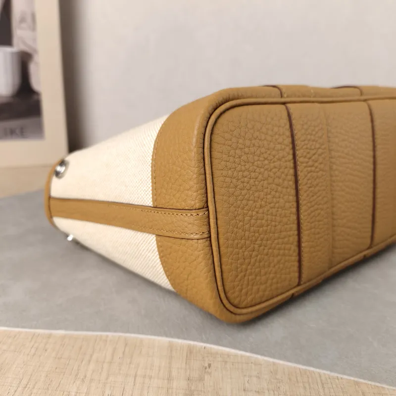 Hermès Top Handle Bag Neo Garden 23 Mini Canvas · Negonda Calfskin Mini 23 × 10 × 16 cm G — detail view 4 of 10