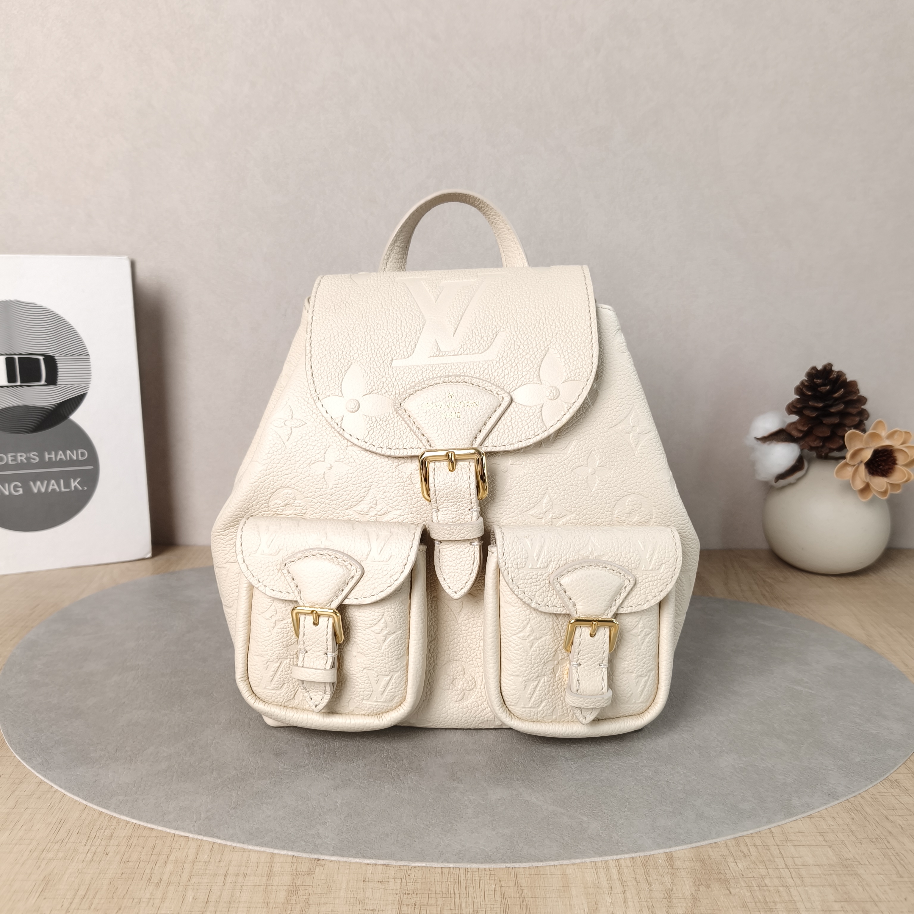 Louis Vuitton Backpack Backup Backpack White Calfskin One Size20 × 14 × 22 cm