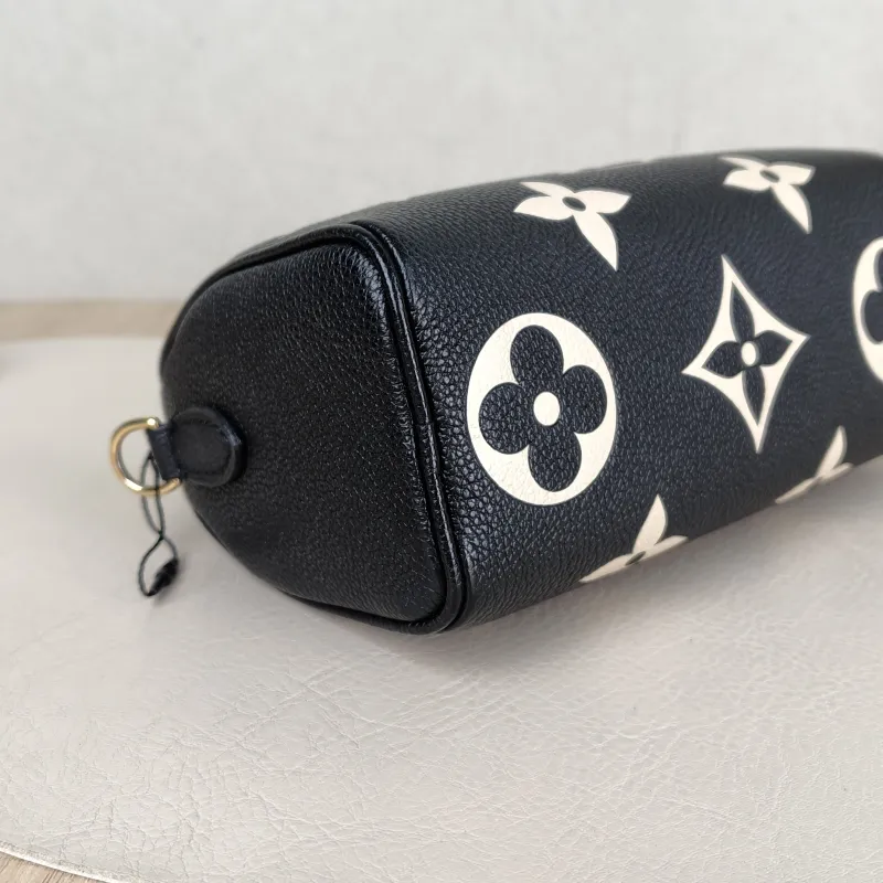 Louis Vuitton Crossbody Bag Speedy Nano Black · White Monogram Empreinte Embossed Calfskin nano 16 × 7.5 × 10 cm — detail view 9 of 10