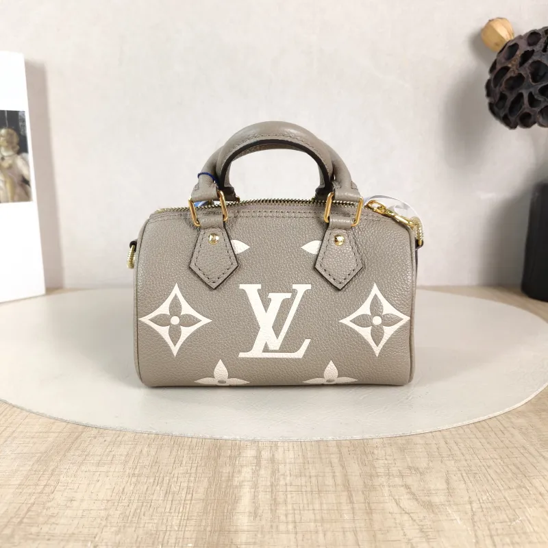 Louis Vuitton Crossbody Bag Speedy Nano · White Monogram Empreinte Embossed Calfskin nano 16 × 7.5 × 10 cm — cover view 2 of 6