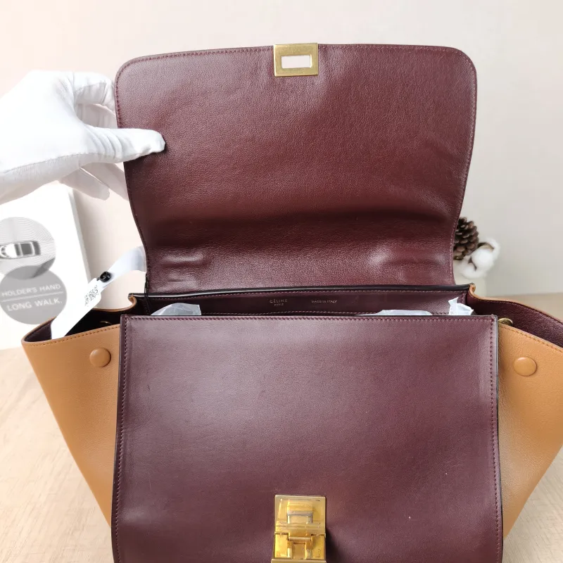 CELINE Crossbody Bag Trapeze Colorblock Calfskin Small27 × 13 × 22 cm — detail view 1 of 14