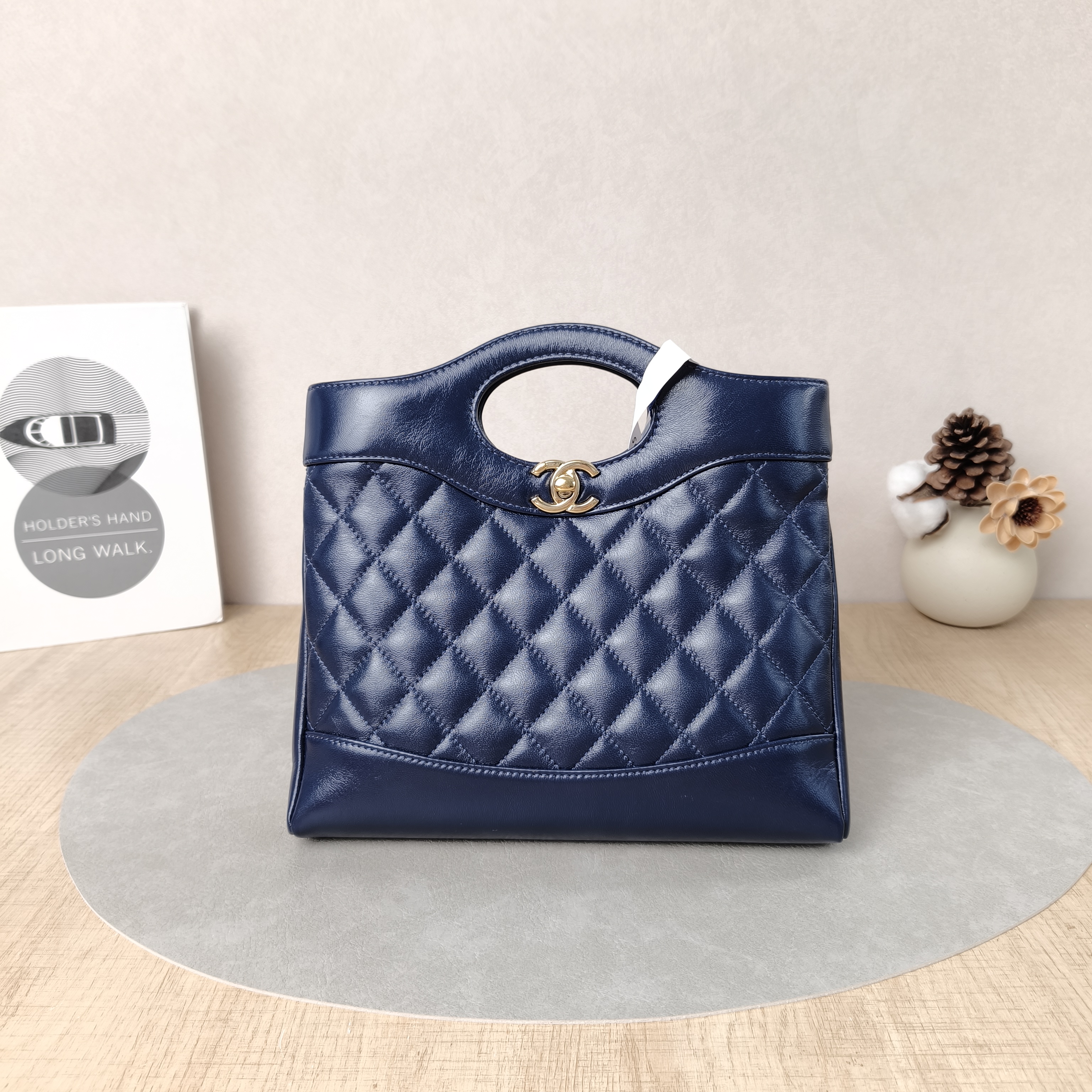 Chanel Crossbody Bag31Bag Navy Waxed Leathermini23 × 5.5 × 22 cm