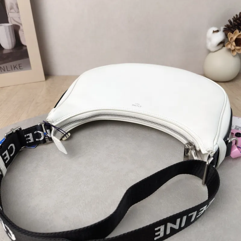 CELINE Shoulder Bag White Calfskin One Size 23 × 7 × 13 cm — detail view 8 of 13